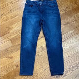 Hudson Natalie Mid Rise Ankle Super Skinny Jeans Dark Wash Size 32